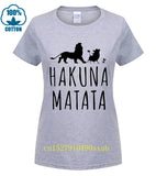 T-Shirt Roi Lion Femme Gris