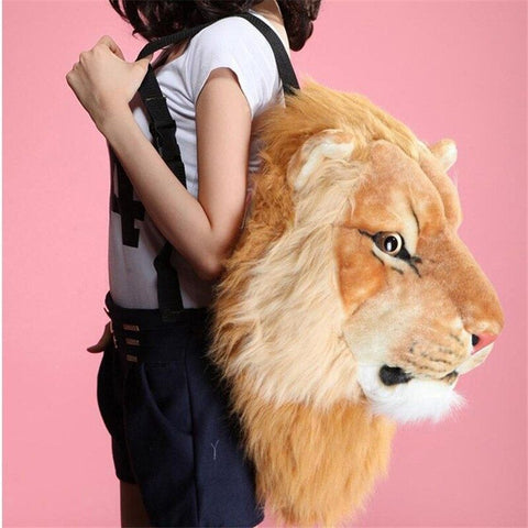 tête de lion sac à dos