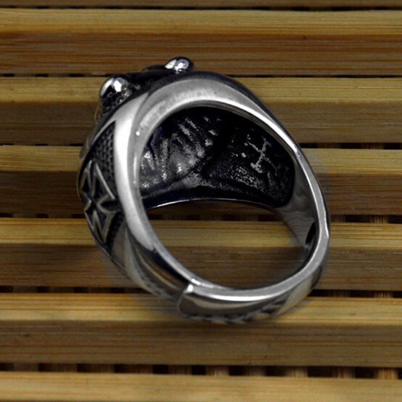 Guyode 5 Pièces Bague Homme, Bijoux Homme, Ajustable Argent Reglable Ouverte Vintage Hip Hop Idee Cadeau Original Pour Petit Ami