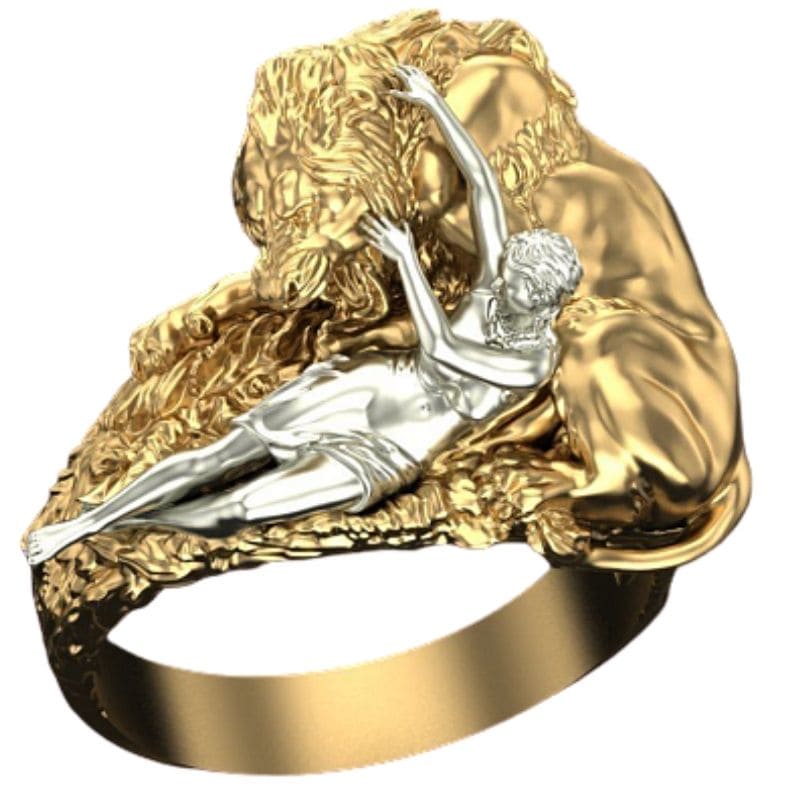 Bague lion best sale or femme