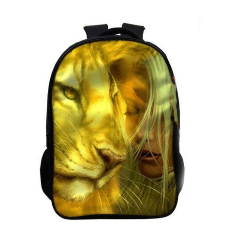 Grand sac à dos lion connexion