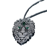 Pendentif acier tête de lion