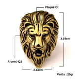 Bague gitan en Or Tête de Lion
