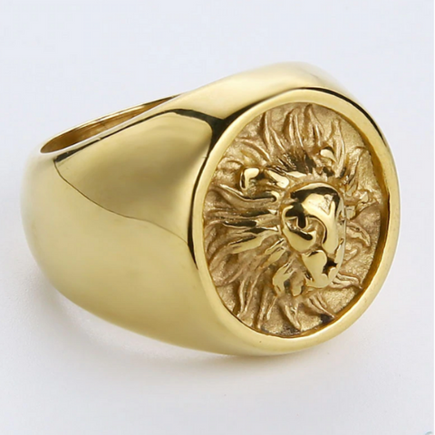 Bague Tête de Lion Or Jaune