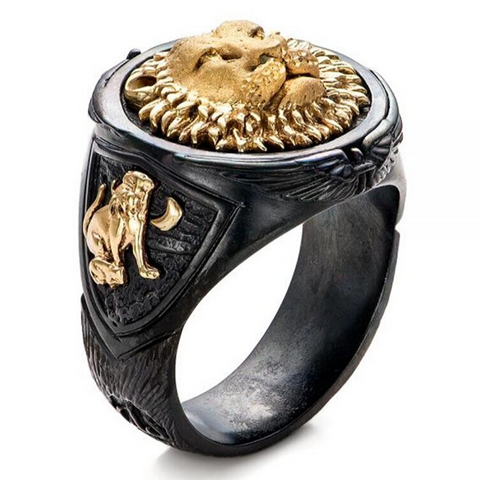 Bague Homme Lion Or