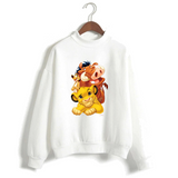 Pull roi lion adulte blanc.