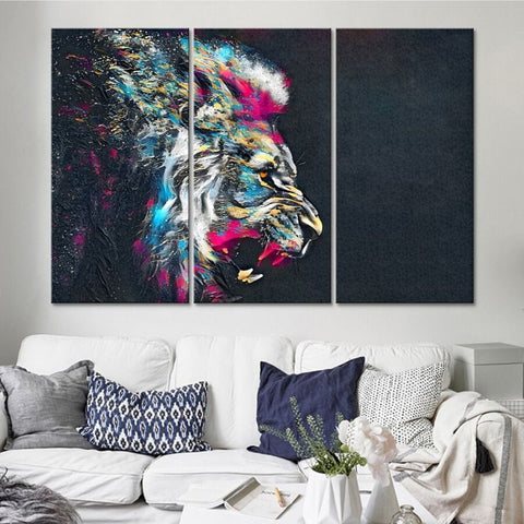 Tableau art lion