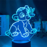 Lampe 3D Le Roi Lion bleue