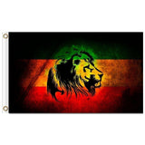 Drapeau lion rasta.