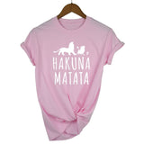 T-Shirt Roi Lion Femme Rose