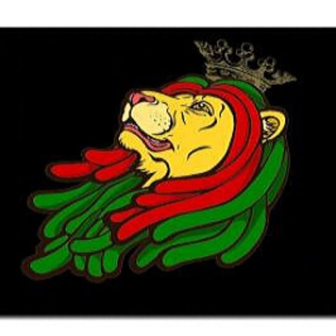 Drapeau rasta lion noir et jaune
