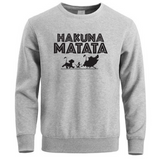 Pull hakuna matata gris adulte.