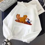 Sweat à capuche blanc le roi lion pour adulte.