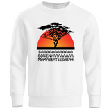 Pull Le Roi Lion blanc couché de soleil.