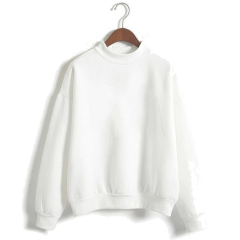 Pull blanc adulte 100% coton.