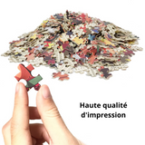 Présentation des pièces puzzle lion multicolore 1500 pièces
