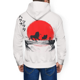 Sweat à capuche blanc le roi lion.