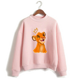Pull le roi lion simba couronne rose.