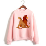 Pull Roi lion fille rose.
