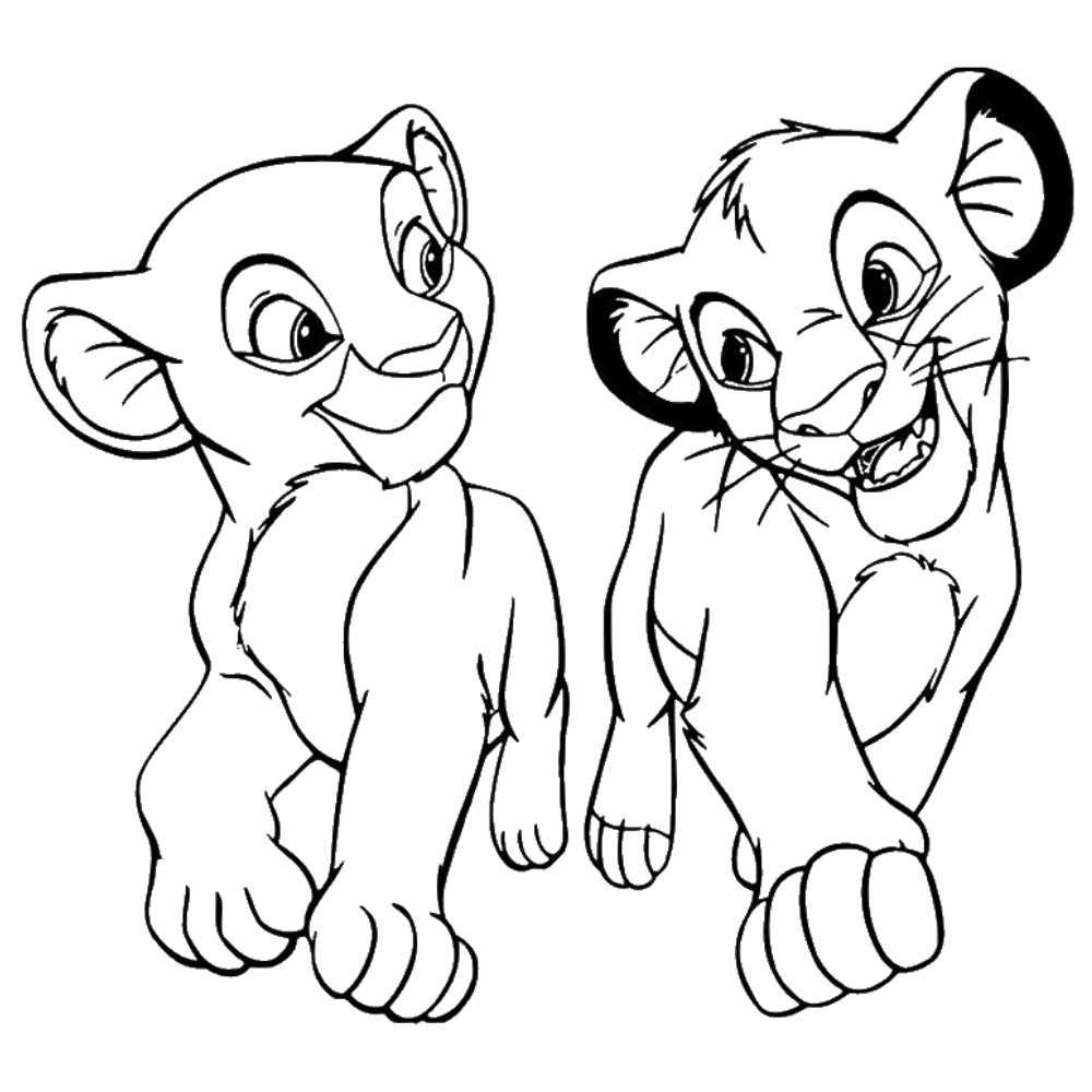 Stickers Roi Lion Nala et Simba, Royaume Lion