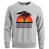 Pull le roi lion gris couche de soleil.