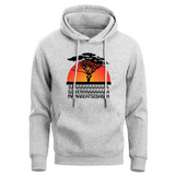 Sweat roi lion gris à capuche.