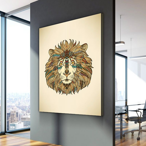 Tableau Lion indien.