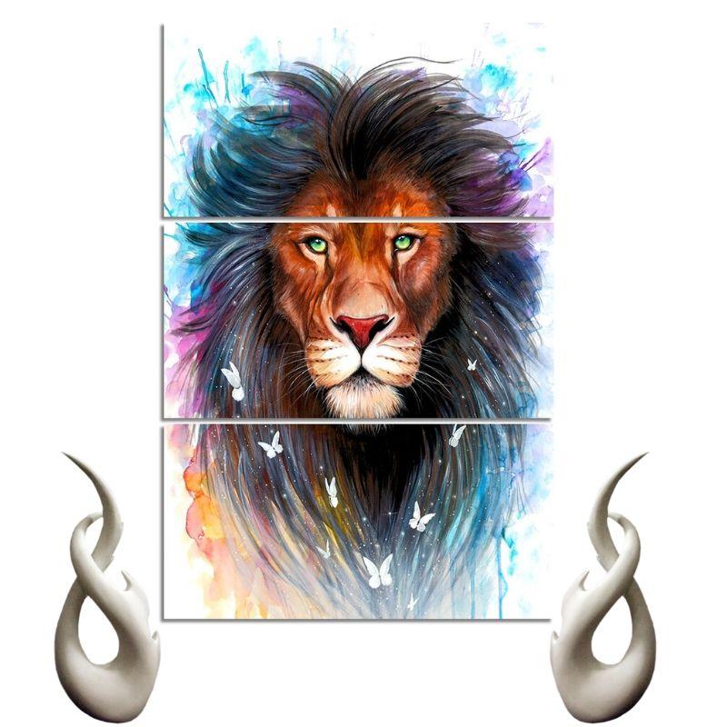 Tableau Lion Multicolore