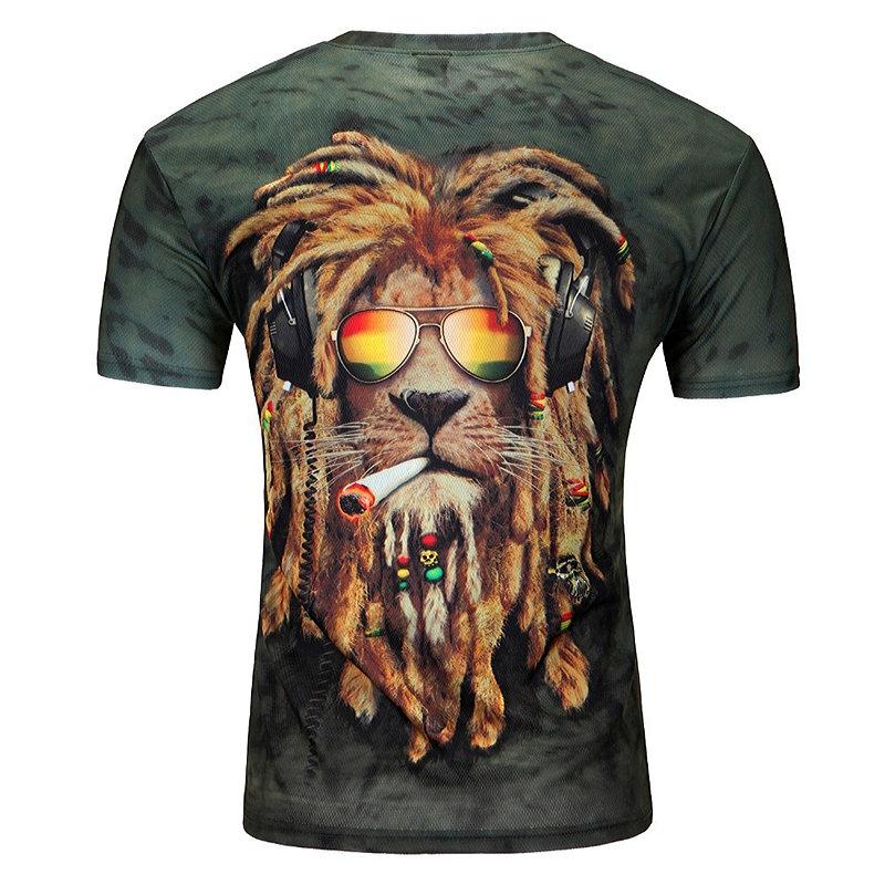 T-Shirt Lion Rasta Roi Lion Royaume