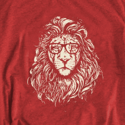 t shirt lion rouge