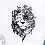 t shirt lion blanc deisgn