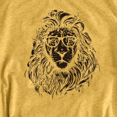 t shirt lion jaune