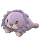 Peluche lion couché violet