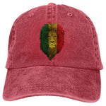 casquette lion reggae rouge