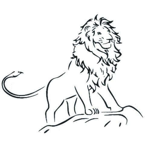 Tatouage Éphémère Lion Montagne