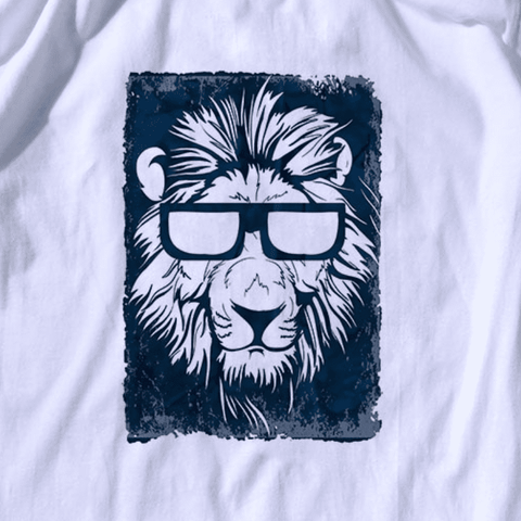 t shirt lion lunette 