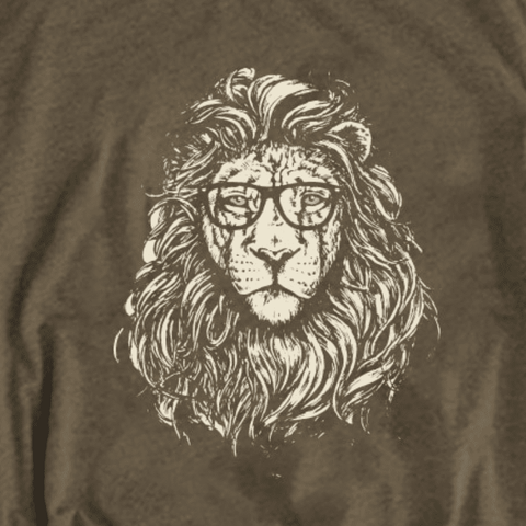 t shirt lion marron