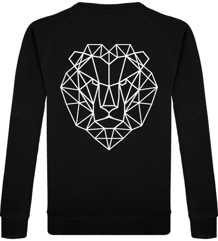 Sweat noir tête de lion.