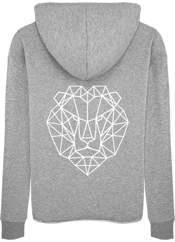 Pull tête de lion blanc.