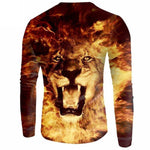 Pull Lion Flamme dos