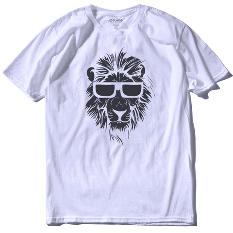 T-Shirt Lion Cool Blanc