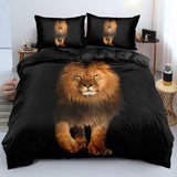 parure de lit lion chambre adulte décoré