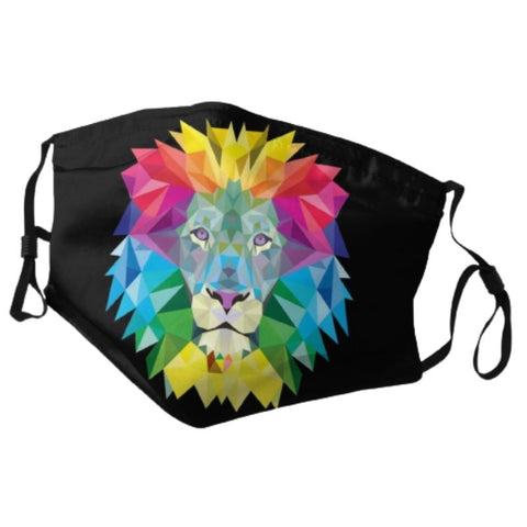 masque lion multicolore