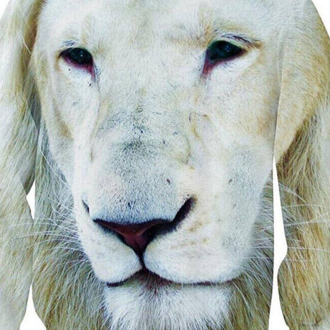 Pull Lion Blanc zoom 