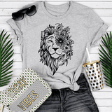 T-Shirt Lion Mixte Gris