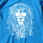 t shirt lion bleu bob marley