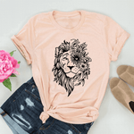 T-Shirt Lion Mixte Pêche