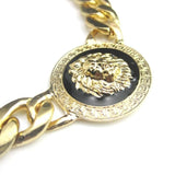 Collier lion grosse chaine or