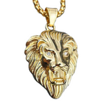 Collier tête de lion or.