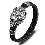 Bracelet en Cuir Lion 